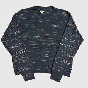 Style & Co Women's Lines Cotton Sweater - Blue, Pink & White - US L